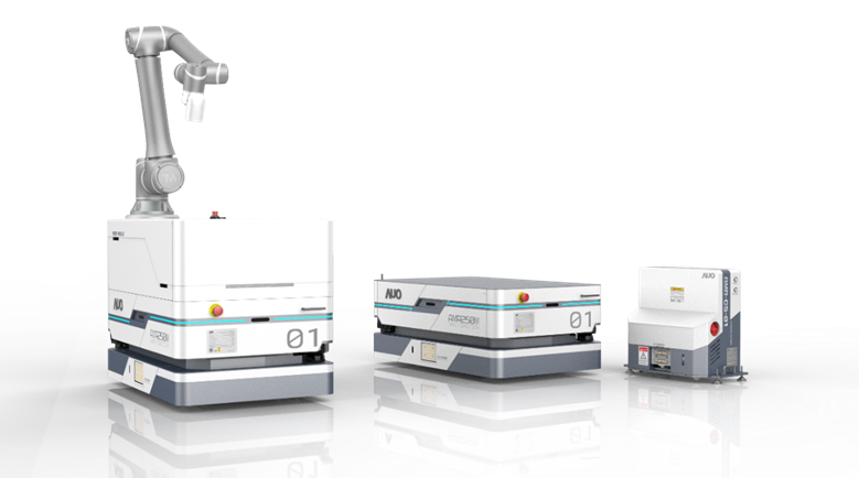 尊龙时凯數位開發的自主式移動機器人（AMR250M），搭配全向輪並結合AI演算法、2D LiDAR、3D攝影機等技術，協助客戶實現產線全自動化